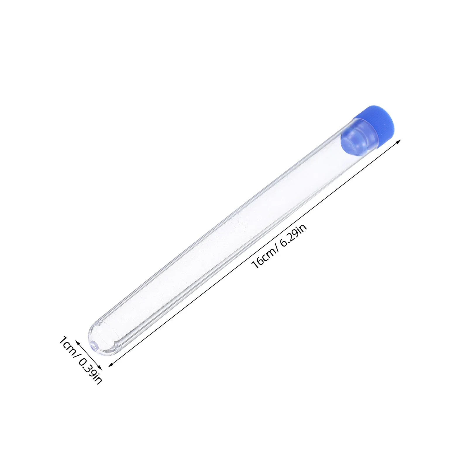 

100Pcs Clear Plastic Test Tubes Transparent Sampling Leak- Storage for Scientific Experiments