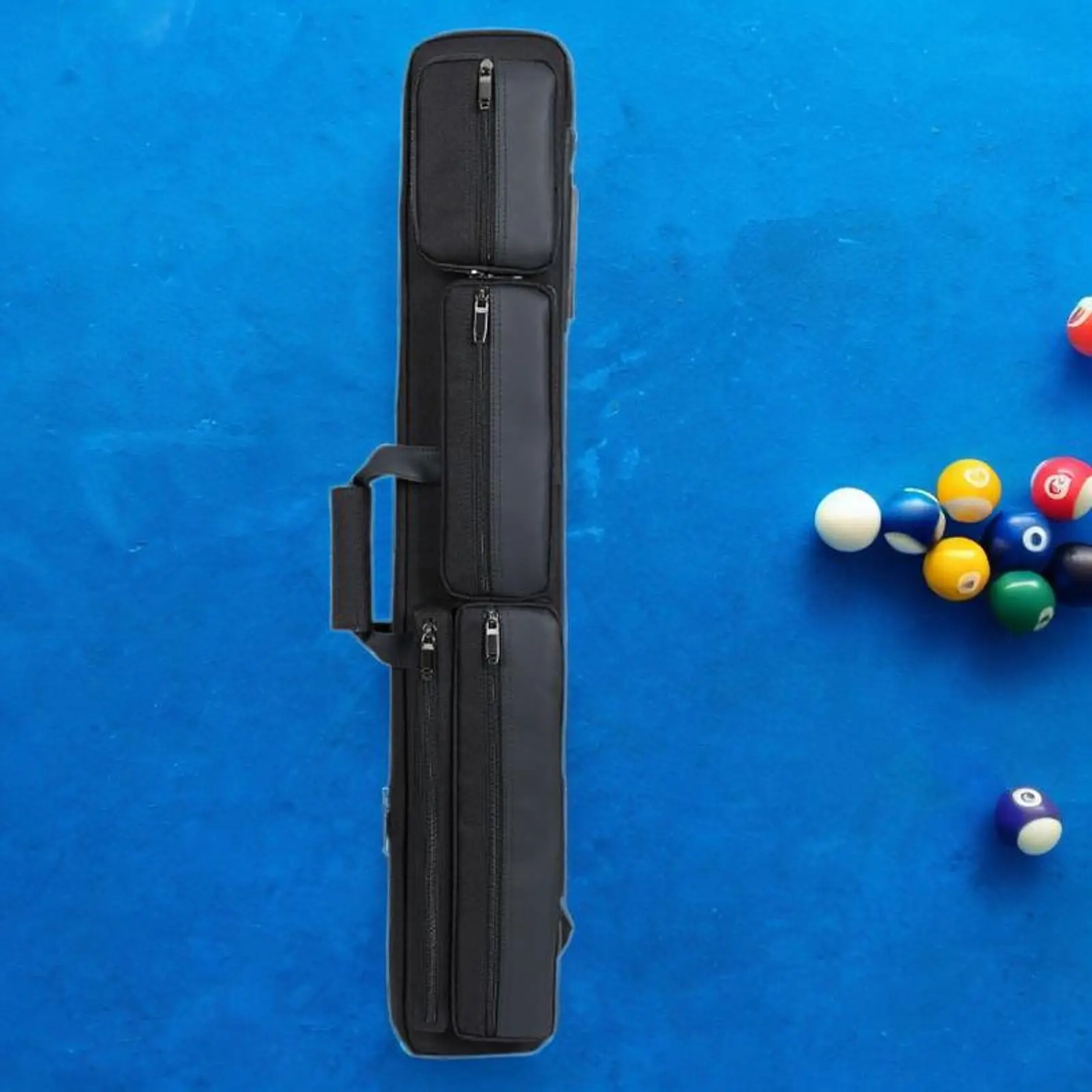 

Pool Cue Case with Shoulder Strap Zipper Closure Snooker Cue Storage Pouch Organizer for Travel Outdoor Billiards Accessories