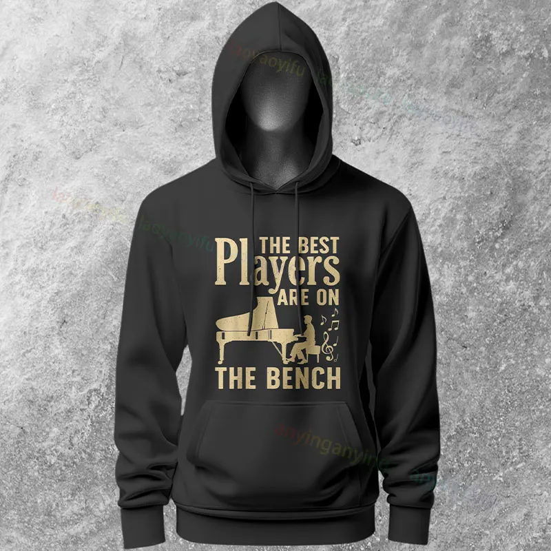 Śmieszne bluzy z motywem muzyki fortepianowej - grafika z napisem \\\\\\\"Rzeczy, które robię w wolnym czasie\\\\\\\", codzienna bluza z długim rękawem dla mężczyzn i kobiet.