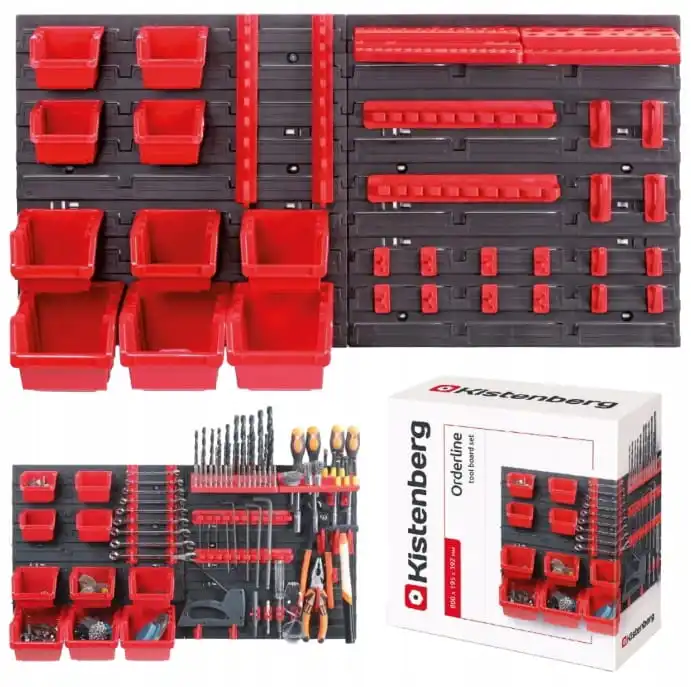 Kistenberg Een set containerplanken en gereedschapshouders 77,2x1,8x39,2 cm