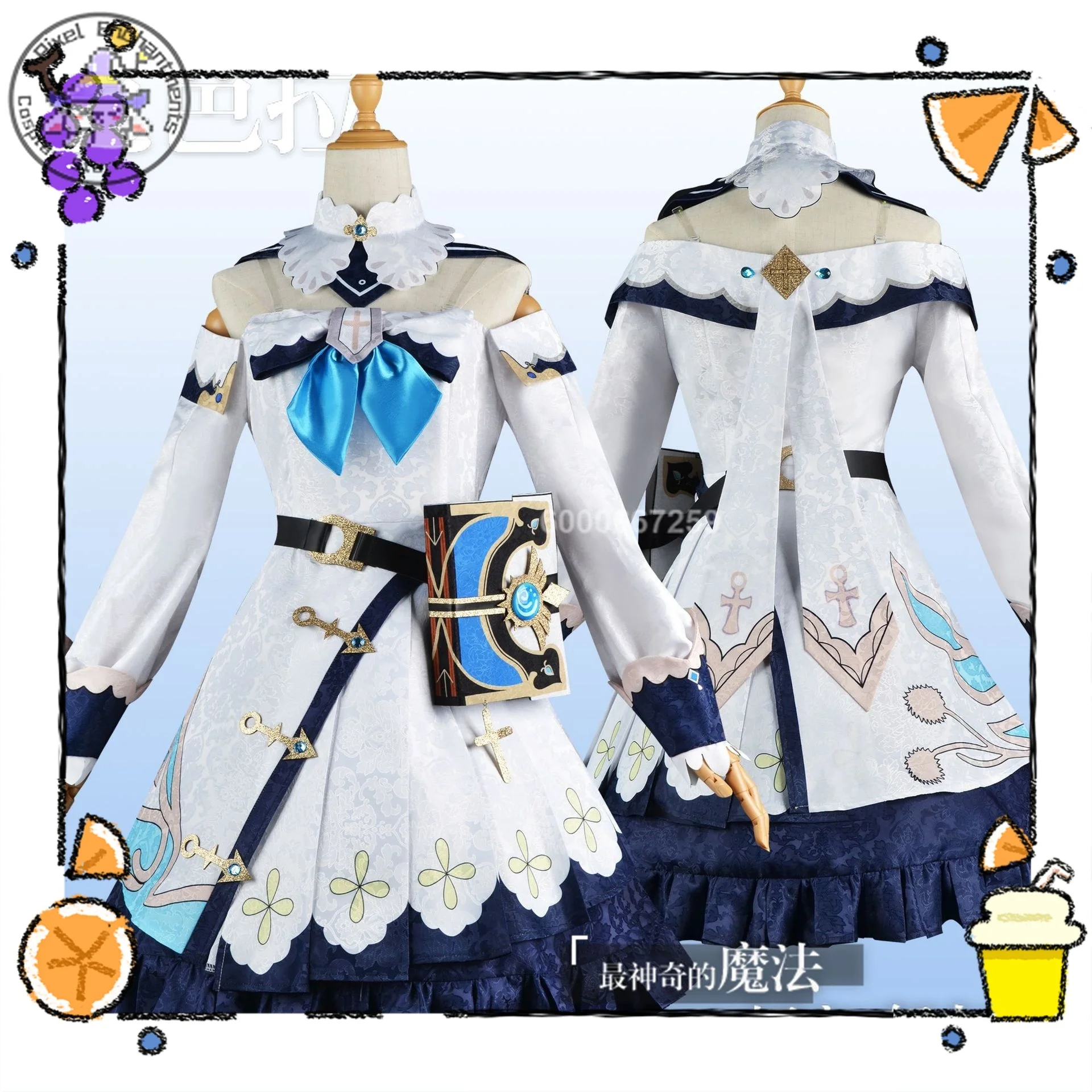 

Genshin Impact Barbara Princess Dress Five-star Game Anime Performance Set Cosplay Costume Same- Style Two-dimensional Exquisite