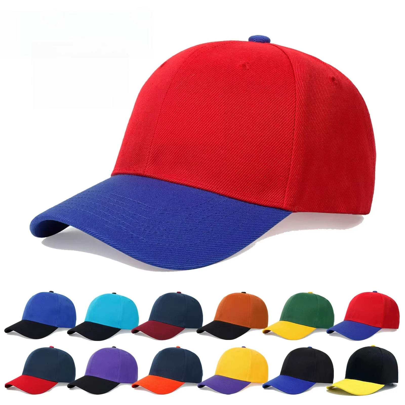 Hat Snapback Cap - 1PC Casquette noire unie, casquette de