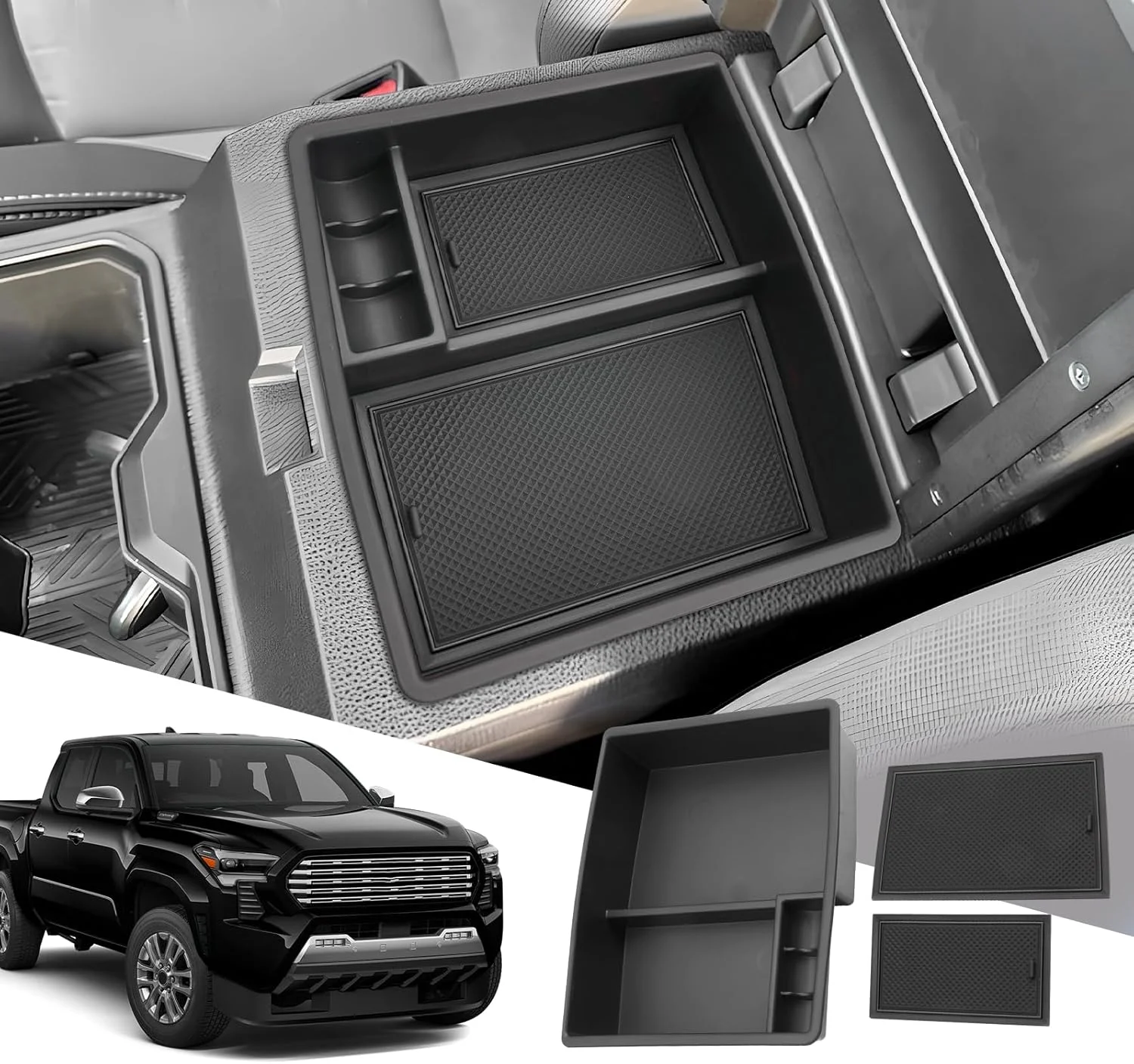 

for 2024 Toyota Tacoma 2025 Must Buy Center Console Organizer Console Tray Armrest Console Organizer Accessories