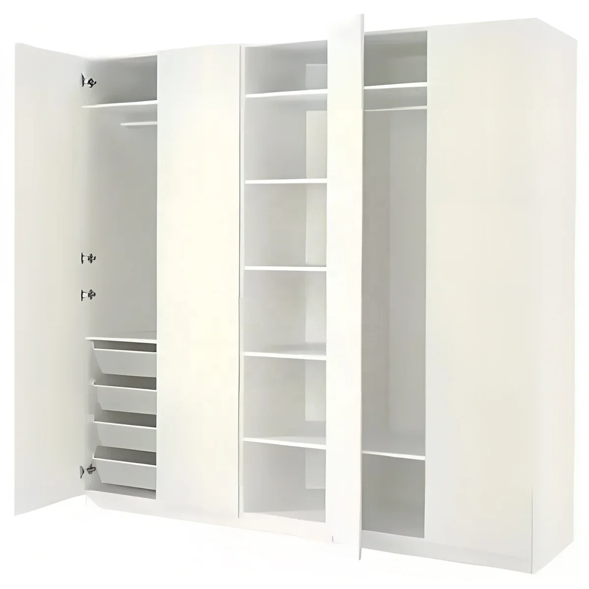 Armario Durable Modern Bedroom Hot Sale Multi-functional Cheap Wooden Home Furniture Custom Wardrobe Storage with 6 Shelves