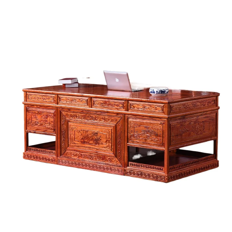 

Chinese antique, desk writing desk, carved computer desk