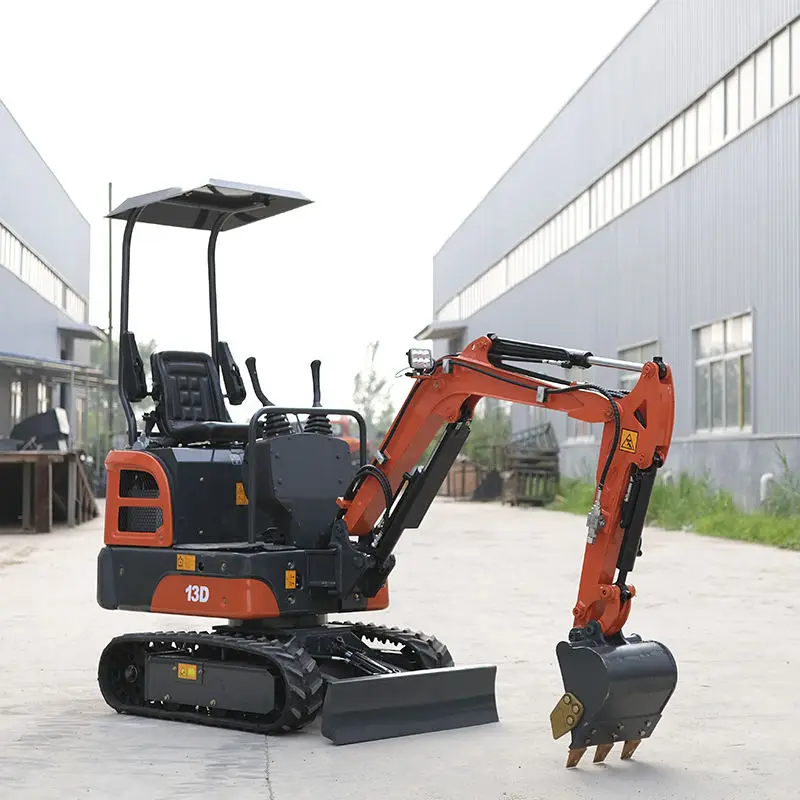 1ton Crawler mini Excavator mini bagger digging machine with auger hammer