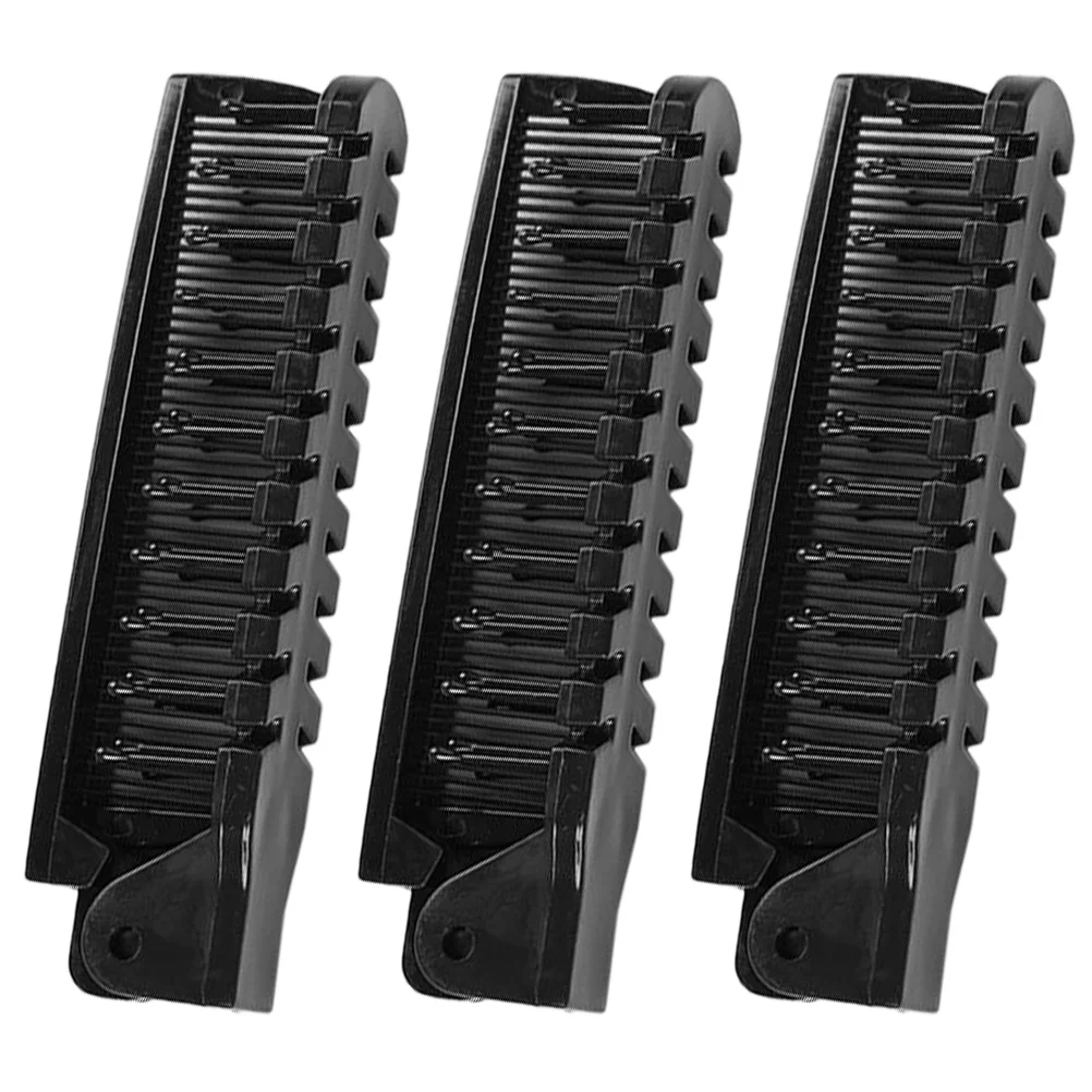 

3 Pcs Folding Comb Travel Round Brush for Women Foldable Hair Aldult Small Portable Purse Plastic Compact