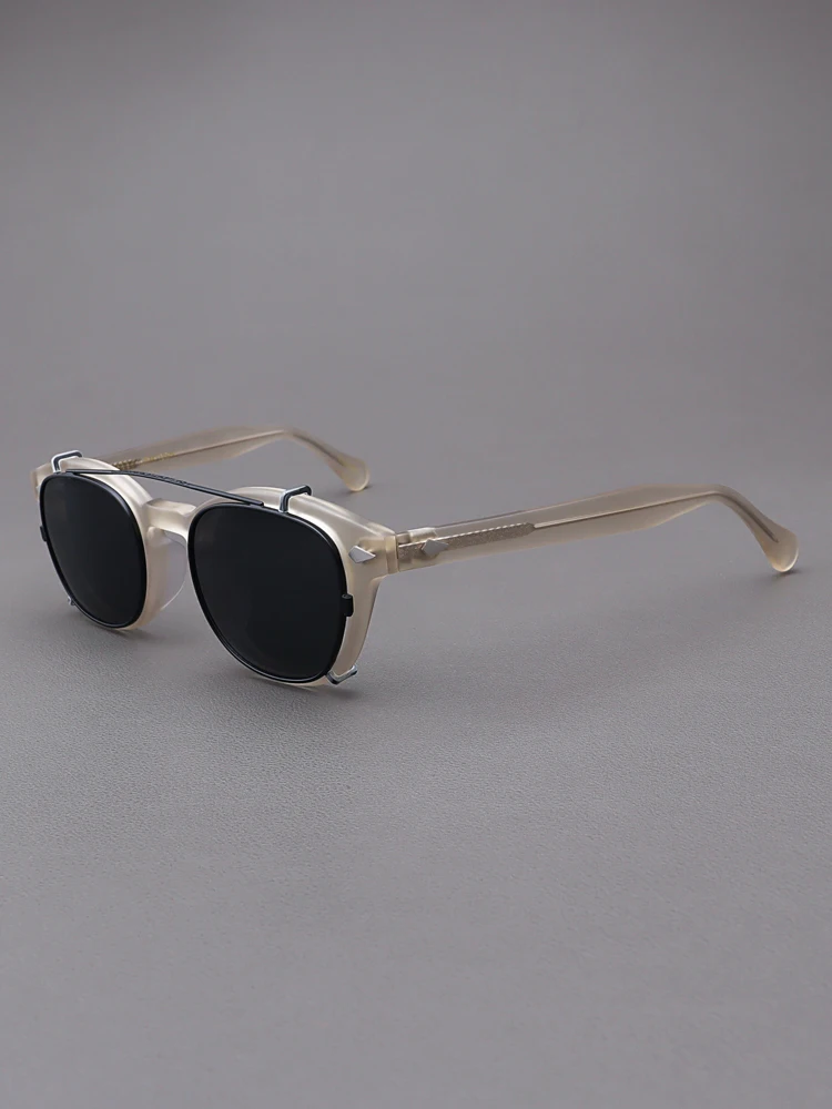 moscot-lemtosh-unisex-oval-sunglasses-with-clip-on-matte-yellow-frame-integrated-design-for-men-and-women