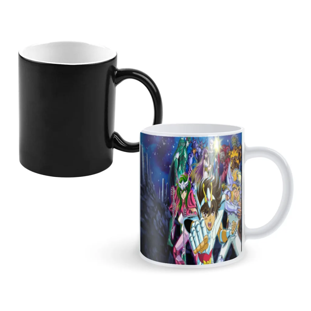 Anime Saint Seiya One Piece Coffee Mugs And Mug Creative Color Change Tea Cup Ceramic Milk Cups Novelty Gifts