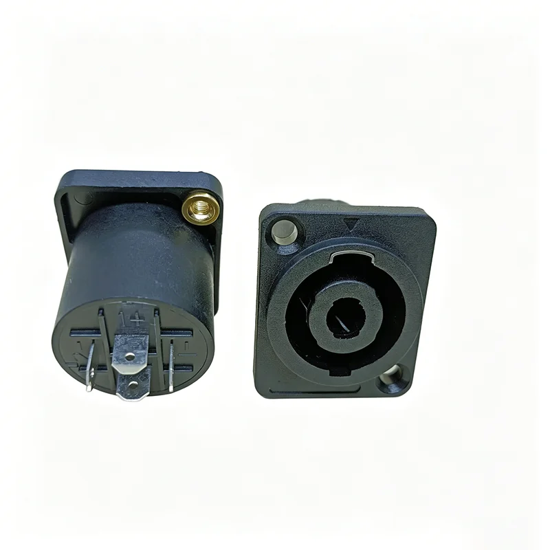 4 Pin Speakon Panel Mount Female Socket Audio Connector for Speaker Cable Amplifier PA System Audio Video Cable Wire Adapter nut - view 6