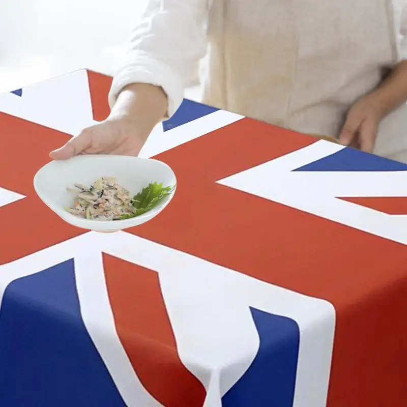 Union Jack Tablecloth Queen Jubilee Union Jack Table Cover Party Supplies Reusable Tableware For Queen's Jubilee Table
