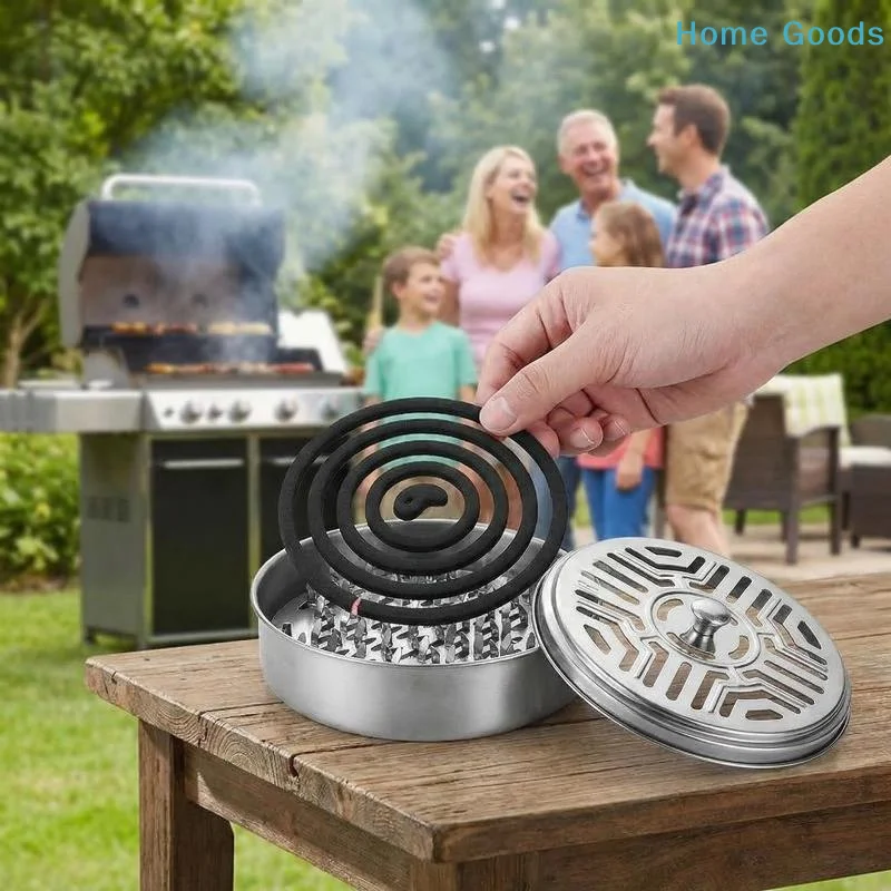 preferredStainless Steel Mosquito Coil Holder Tray with Lid Anti Rust Heat Resistant Design for Garden Patio Bedroom Useproduct
