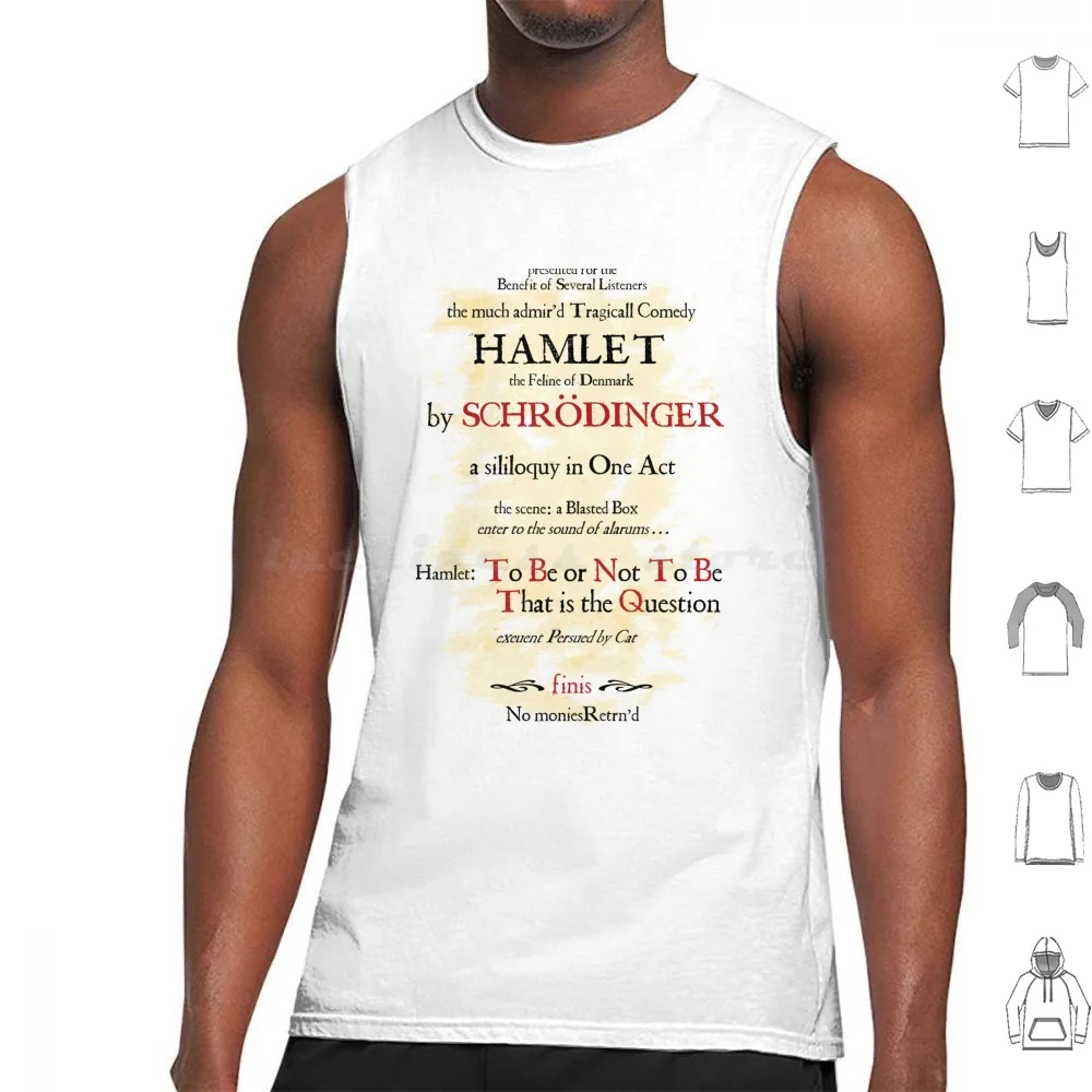 Schrodinger'S Hamlet / Shakespeare'S Cat Tank Tops Print Cotton Thebluebox115 Schrodinger Schrodingers Cat