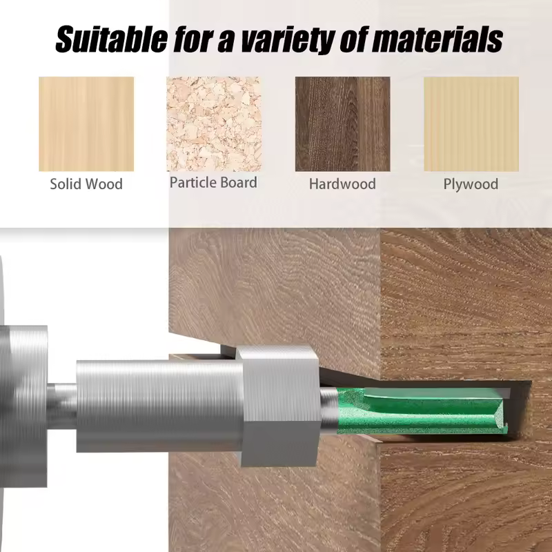 3mm-20mm Diameter 8mm Shank Straight Bit Tungsten Carbide Single Double Flute Router Bit Wood Milling Cutter For Woodwork Tool - Image 2