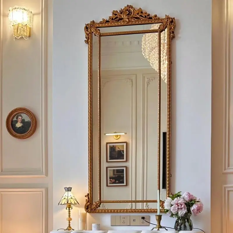 Designer Gold Mirrors Full Body Ornate French Modern Square Mirrors Full Body Living Room Specchi A Pavimento Furniture Home