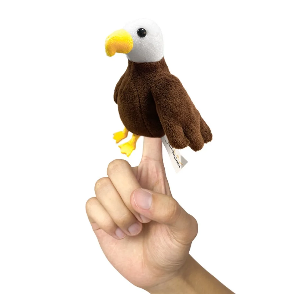 

Peacock Owl Bird Finger Puppet Plush Doll Stuffed Animal Parrot Finger Doll Storytelling Kawaii Animal Hand Puppet Parent-child