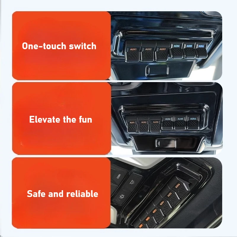 Upgraded Car Roof Six-way Aircraft Switch Spotlight Relay Control Box Searchlight Switch Modified Accessories For BAW BJ 212 T01