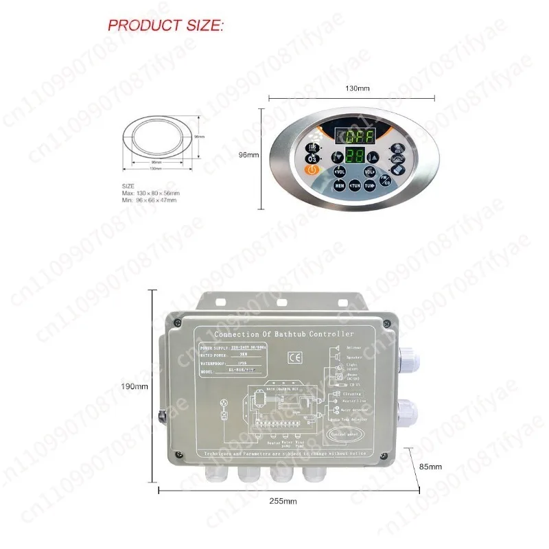 KL-817 Bath Control Box for Bathroom Jacuzzi Spa Control Panel