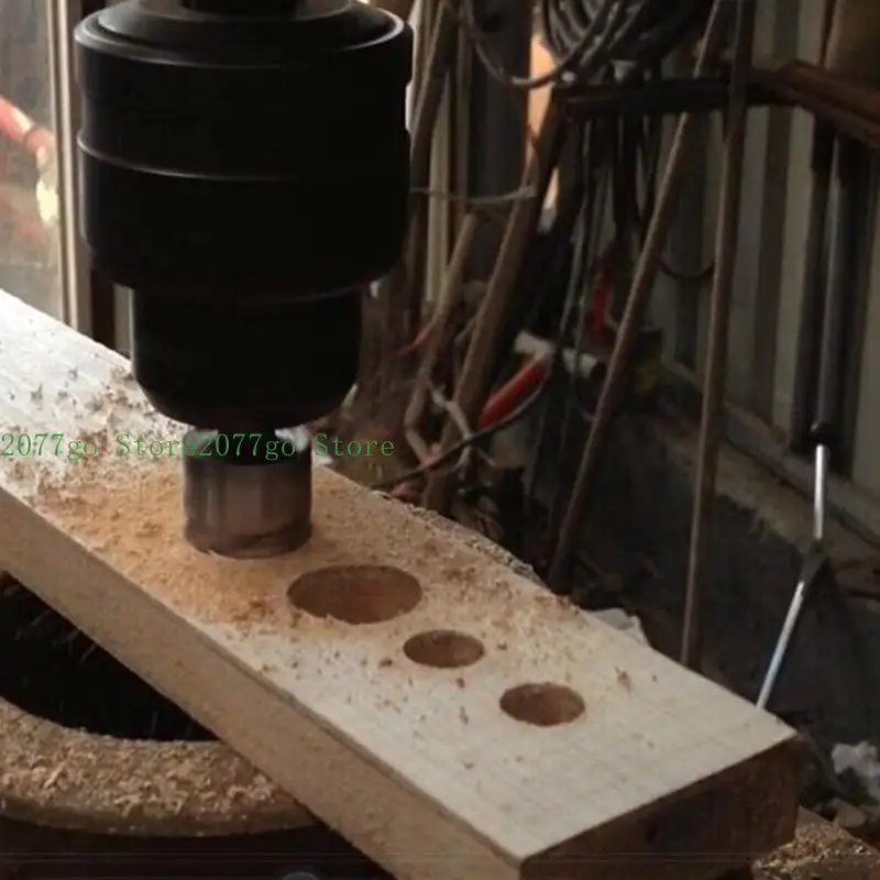 

Y1UD 4 Pieces Carbon Steel Woodworking Drill Bit Wooden Plug Hole Cutter Bit