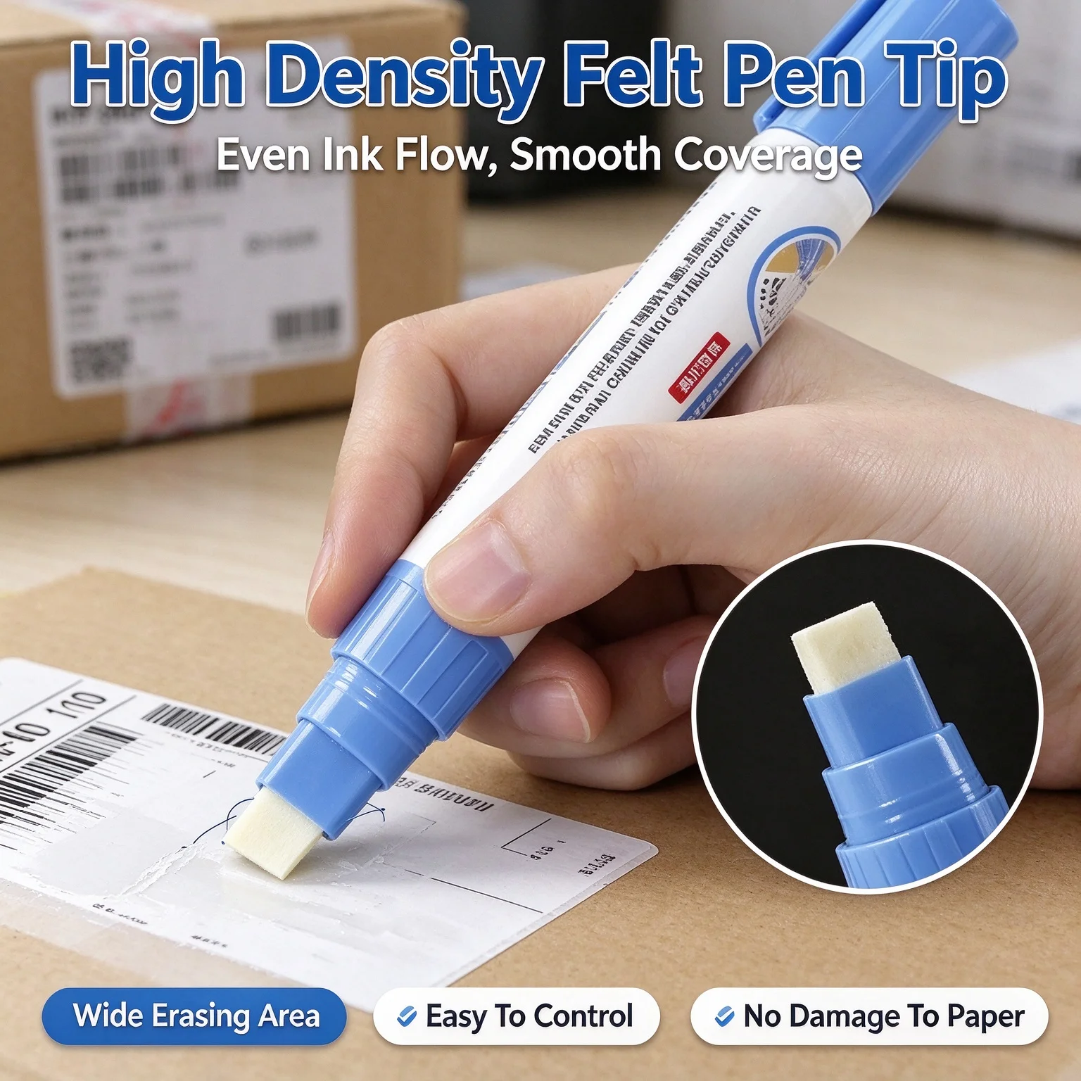 2/3Pcs Identity Protection Thermal Eraser Pen, Anti Peep Address Blocker, Quick Dry No Trace for Express Parcel Phone Bill