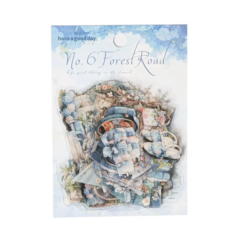 30Pieces Decoration Sticker Rustic Life Cold Dawn Cherry Stationery Blossom Stickers Forest Road Landscaping Handbook 120*95mm