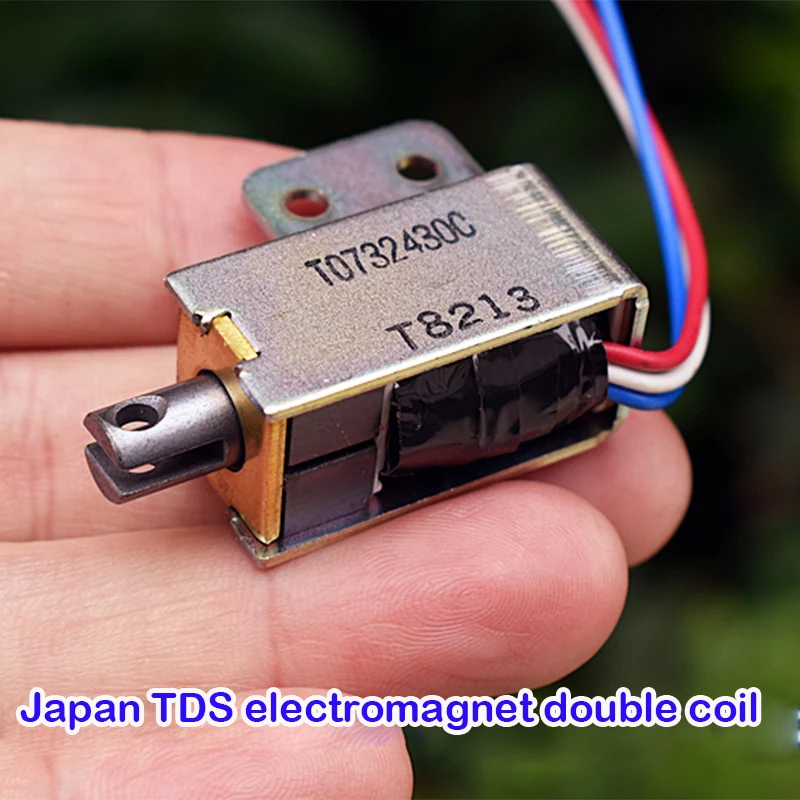 TDS 3-wire Micro Electromagnet Double Coil DC 9V / 18V Solenoid Break Electromagnetic Magnetic Hold Suction Frame Electromagnet