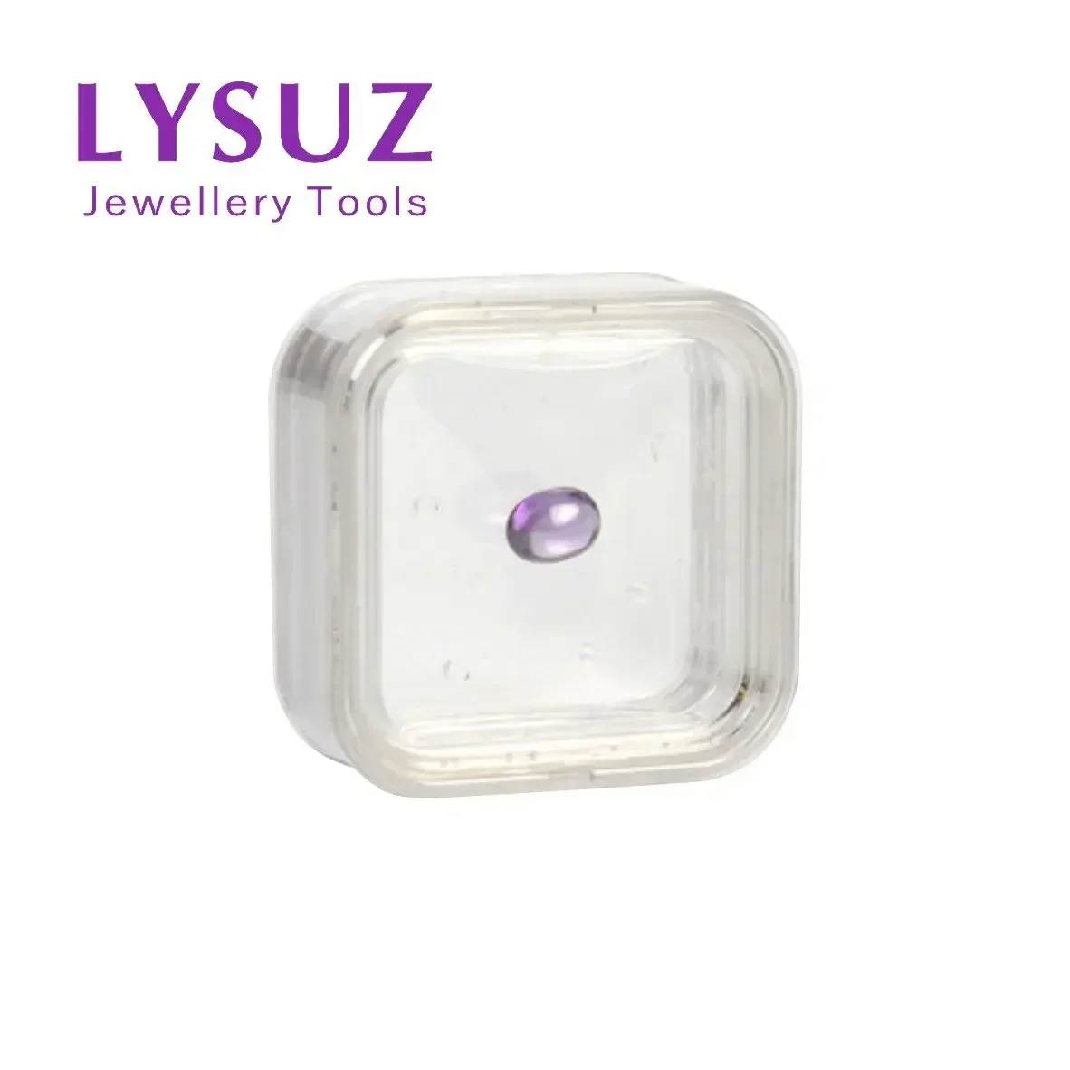 10Pcs Small Jewelry Suspension Display Box 42x42 Transparent Container Gemstone Loose Diamond 3D Floating Frames Packaging Case
