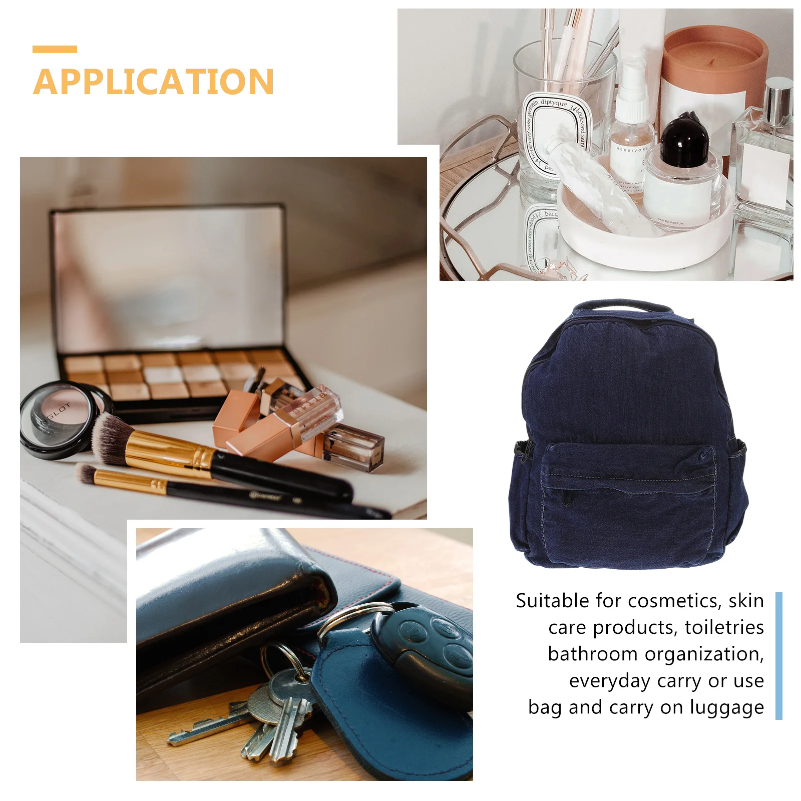 Retro Style Dark Blue Denim Backpack Spacious Lightweight Student Satchel for Daily Commute Travel Outdoor Adventure Unisex