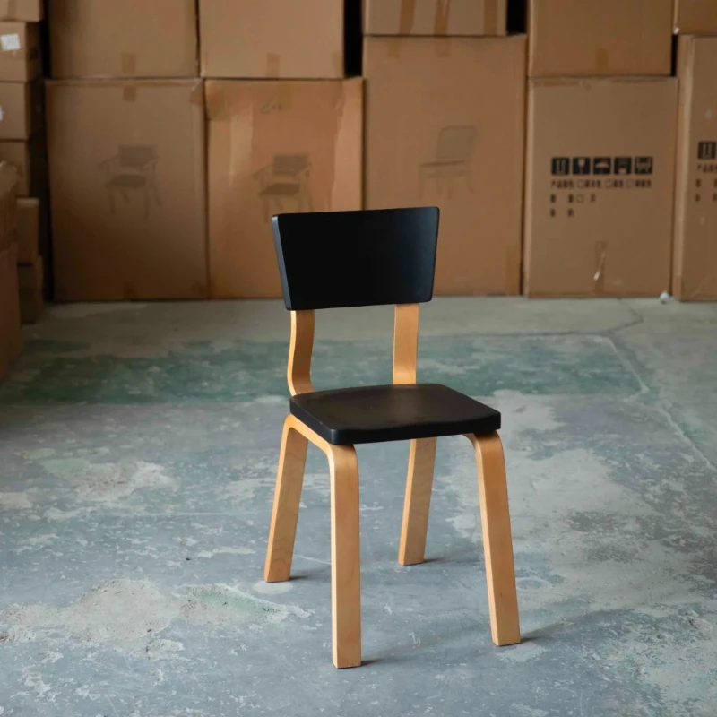 

Creative Dopamine Solid Wood Dining Chair, Minimalist Retro Armless Backrest Chair, Bedroom High-end Dressing Chair