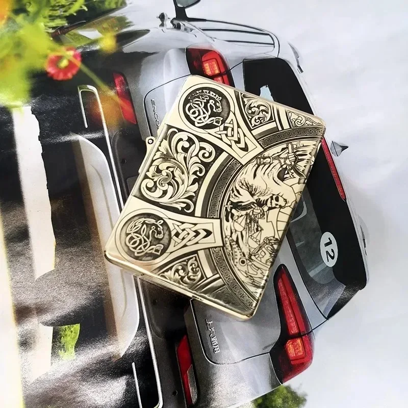 Armor Shield Zorro 915s verdikt diep gesneden diep origineel koper messing persoonlijkheid winddicht lichtere mannen cadeau roken