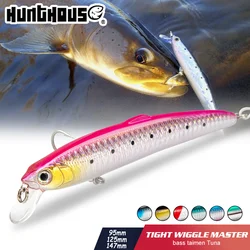 Hunthouse Floating Minnow Sea Fishing Lure Jerkbait 95mm/8g 125mm/17.5g 147mm/27g Hard Bait For Pike Seabass Fish Tackle