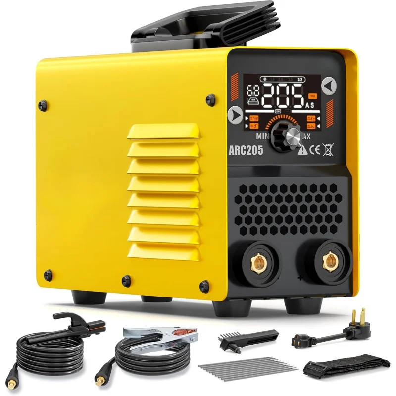 Actual 205A Stick Welder 2 In 1 MMA/Lift TIG Welding Machine Dual Voltage ARC Welder Kit 110V/220V with ARC Force Hot Start VRD