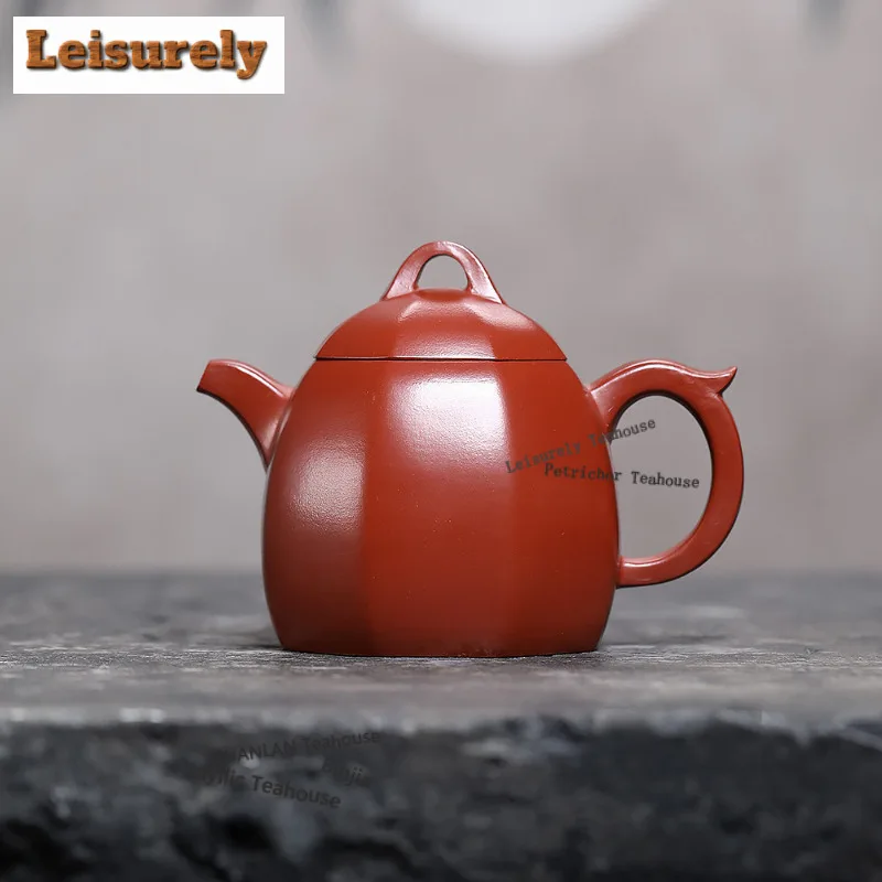 

Чайник из исинской фиолетовой глины, 230 мл, ручной работы, восьмиугольный, модель «Циньцюань», из необработанной глины для чая Дахунпао, чайник-заварник, набор для чайной церемонии «Чиша»