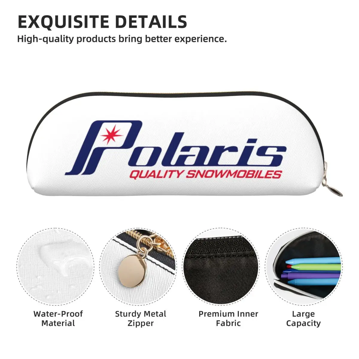 ヴィンテージポラリスロゴスノーモービルロゴペンケースペンホルダー収納文具ペンボックス鉛筆バッグ男の子女の子ギフト用