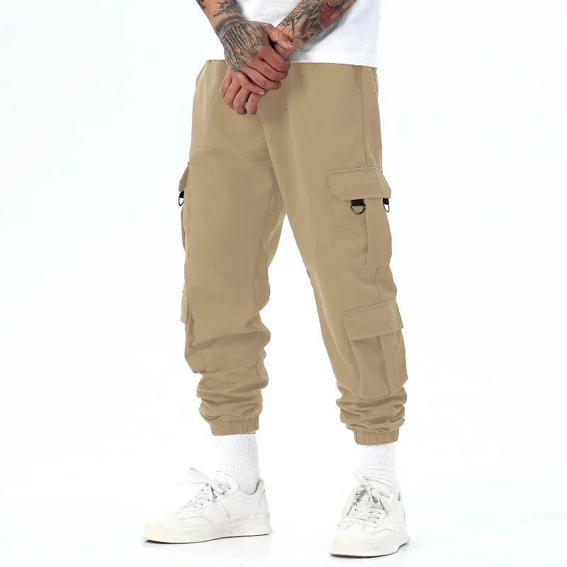 

Men's Casual Summer Running Sweatpants Drawstring Trendy Work Pants Fashion Solid Color Quick Dry Comfortable Fabric Pants