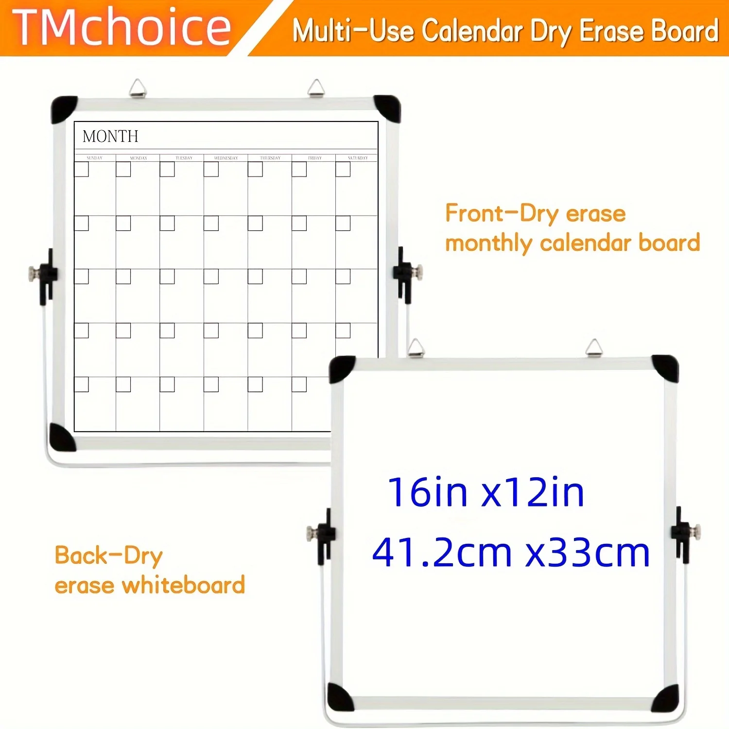 سبورة بيضاء مغناطيسية قابلة للمسح الجاف حامل قابل للعكس/تعليق التقويم طباعة مزدوجة الجانب مذكرة سحابة ضباب مكتب المدرسة 10*10/12*16in الحجم
