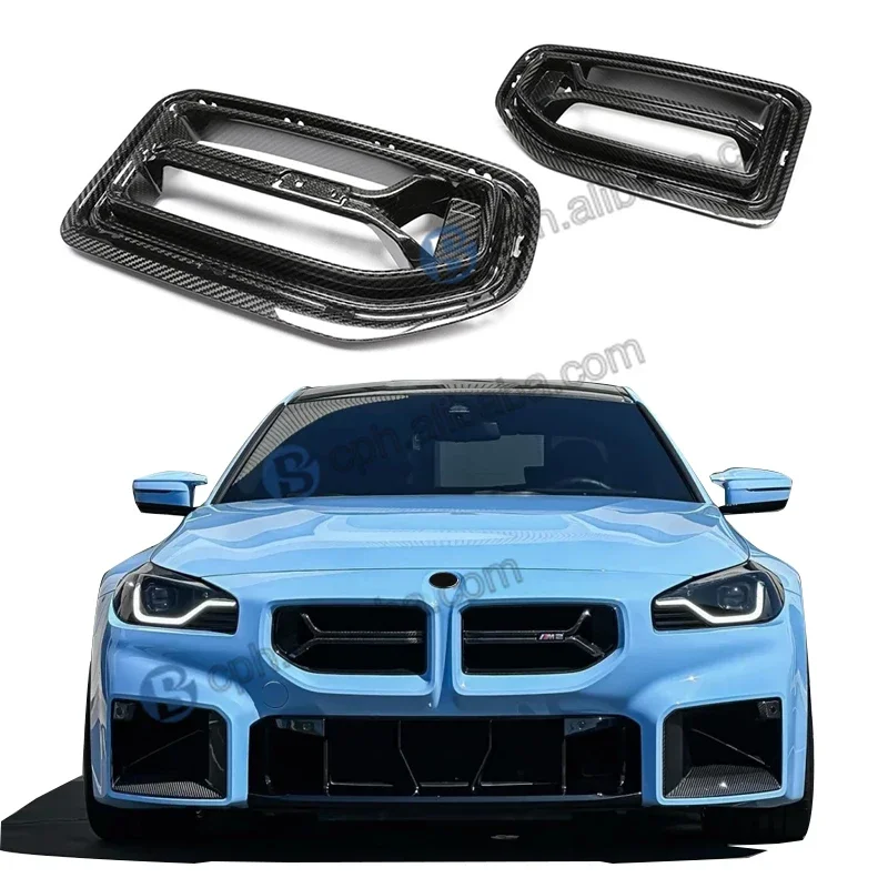 Auto Body Kit Black CLS AP Style Dry Carbon Fiber Car Front Side Grill Grilles For BMWs G87 M2