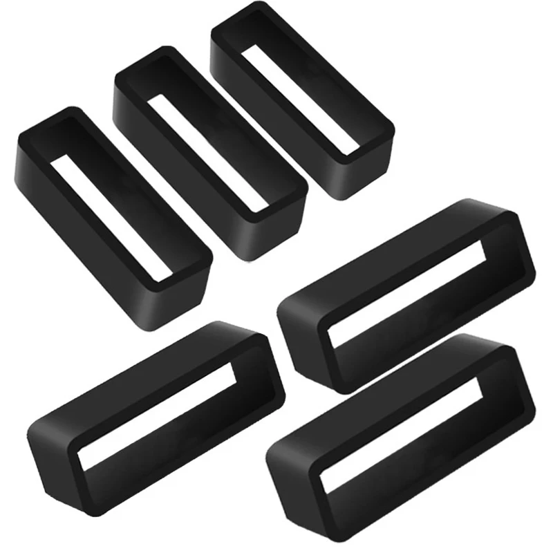 New 2Pcs 5Pcs 10Pcs Black Watchband 12 14 16 18 20 22 24 26mm Silicone Band Rubber Strap Loops Ring Accessories Holder Locker