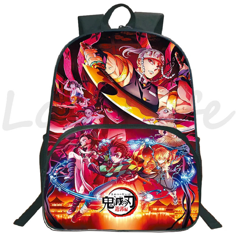 Japan Anime Demon Slayer Kimetsuno Yaiba Rugzak Jongens Meisjes Cartoon Schooltas Kinderen Boekentas Tieners Zip Travel Mochila Mujer