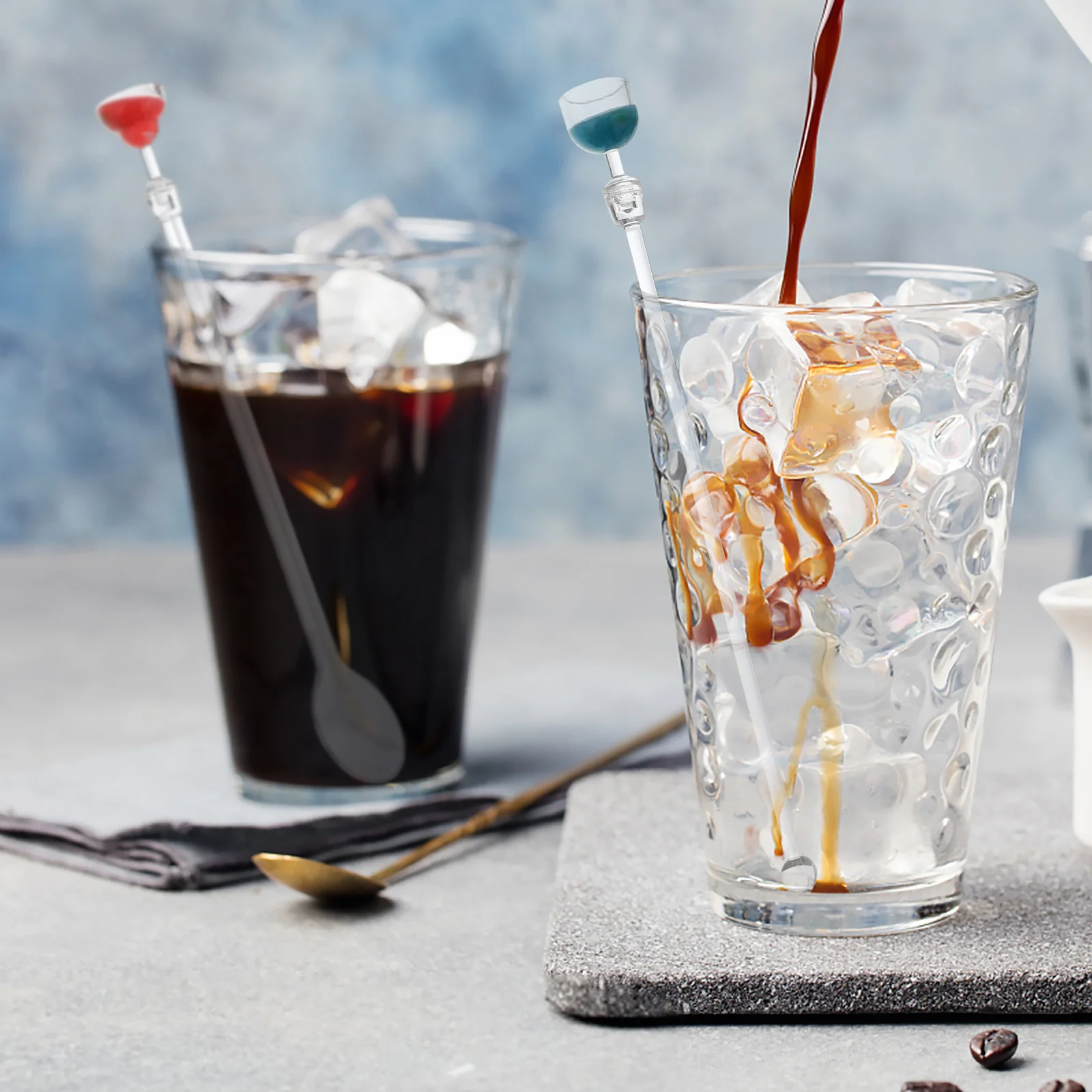 

20Pcs Stylish Acrylic Beverage Stirrers Suitable for Iced Tea Lemonade Coffee Restaurant Use Stirring Sticks Mixing Sticks