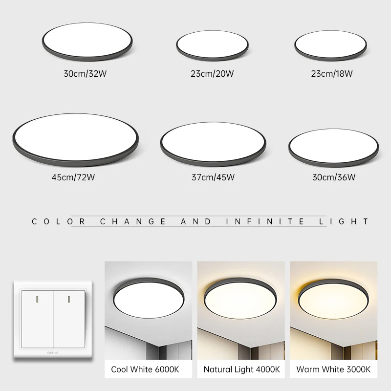 Ceiling Lighting18W 20W 32W 36W Led Panel Light 220V Round Ceiling Lamp For Indoor Home Lighting Fixtures Hanging LED Ceil Lamp