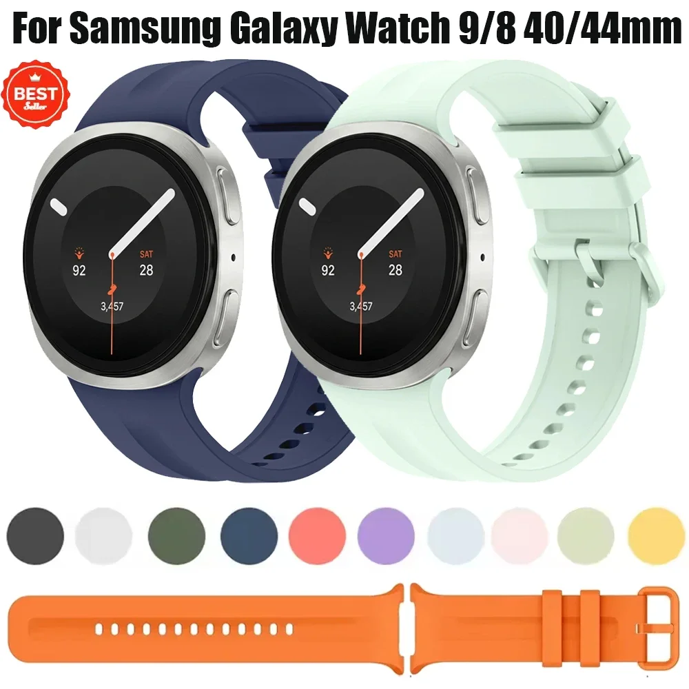 1:1 Silicone Strap For Samsung Galaxy Watch 9/8 40mm 44mm Official Watch band Belt For Galaxy Watch8 Classic 46mm Correa
