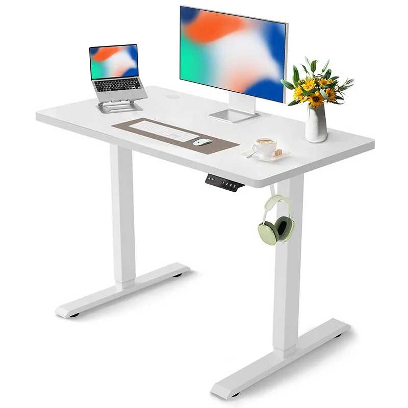 China Export 120*60 cm Electric Height Adjustable Shaving Board Industrial Design Ergonomic Computer Desk Standing or Sitting