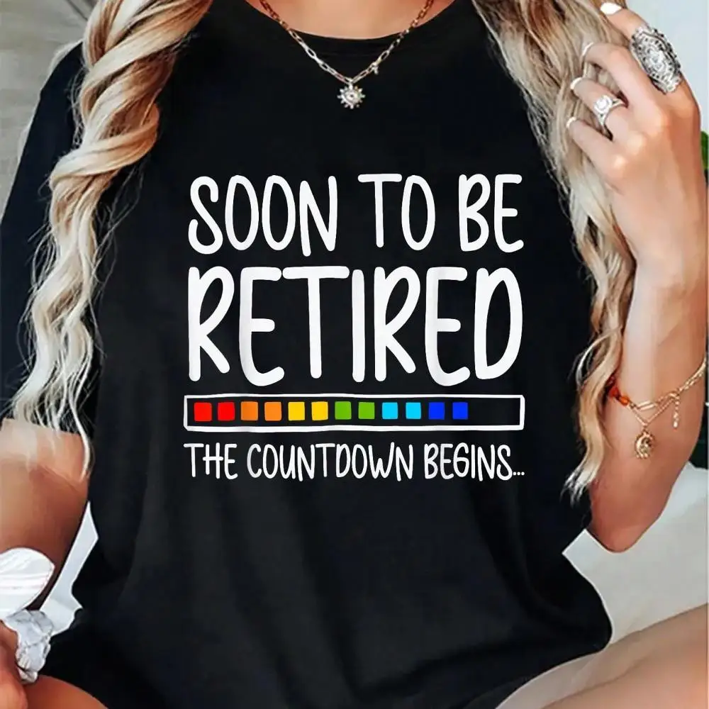 100% Cotton Funny Soon To Be Retired The Countdown Begins For Retirement T-Shirt