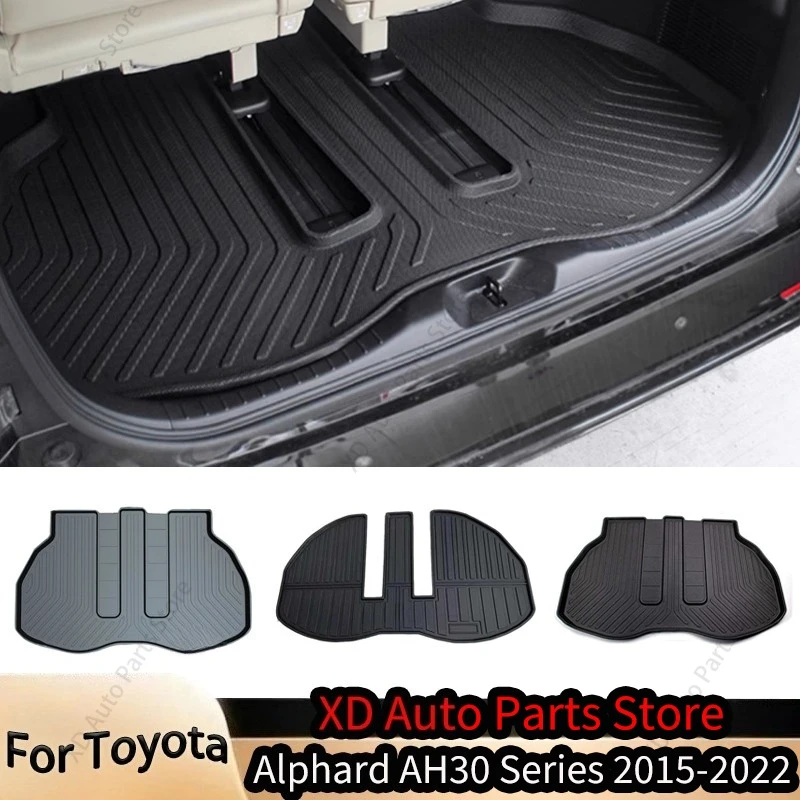 For Toyota Alphard 30 Series 2015-2022 Rear Trunk Cargo Liner Newest Rear Trunk Organizer Engine Hood TPO Trunk Cushion Body Kit