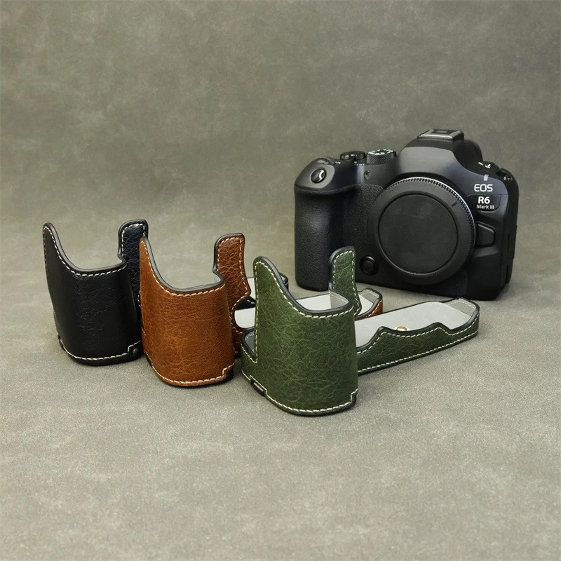 For Canon R63 base half set case Camera Protect Bag Grip Anti-wear camera bag R62 Leather case R5 protective case r63
