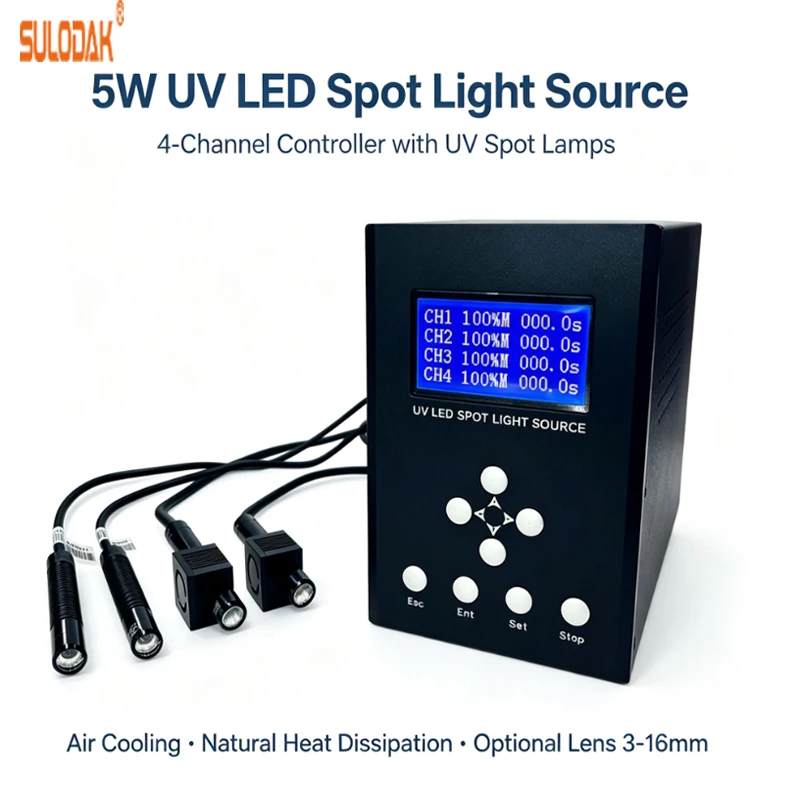 365nm UV Glue LED Point Light Source Curing Machine Shadowless Glue Irradiation Ultraviolet Light Glue Point Curing System