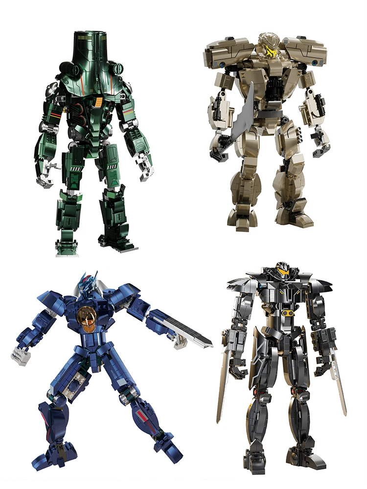 

KBOX Hunter Robot building blocks Film Mecha Warrior Assembling toys ABS plastic Gipsy Danger model Collect ornaments child gift