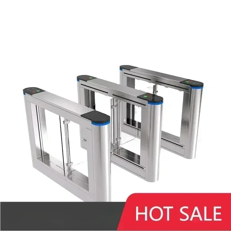 

pedestrian speed gate barrier electronic access control turnstile