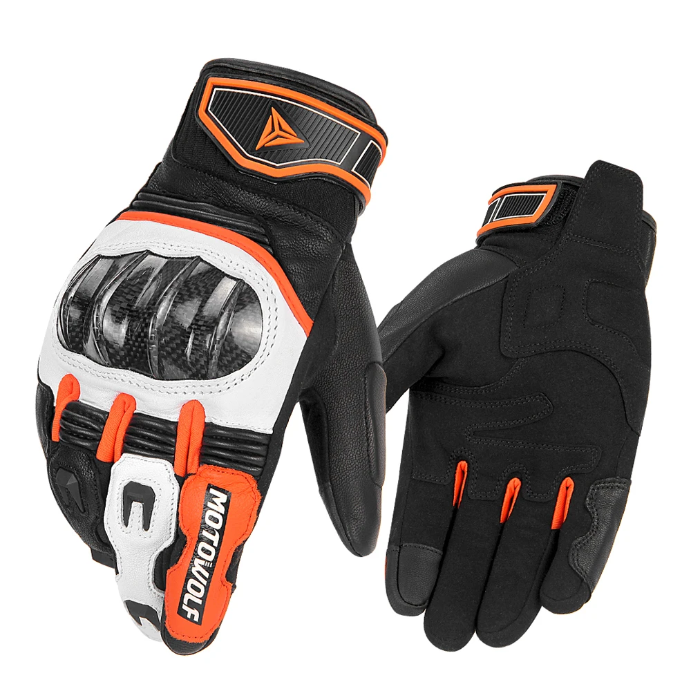 Motorcycle Accessories Wear-Resistant Men's Motorcycle Gloves Breathable Hook and Loop Fasteners Anti-Slip Biker Glove Anti-Fall